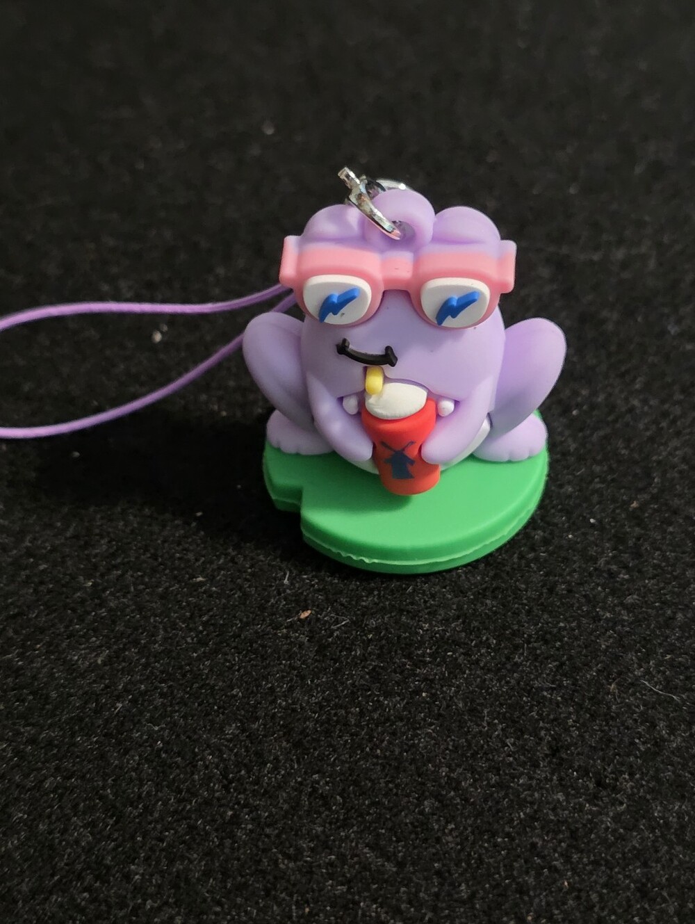 Dutch Bros Mystery Purple Frog Charm with Sunglasses and Drink